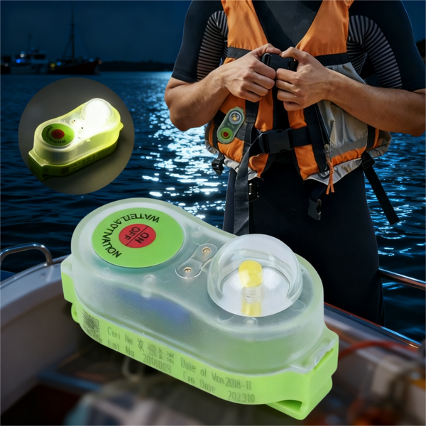 LED Seawater Activated Life Jacket Light Safety Vest for Adult Waterproof Survival Gear Accessory