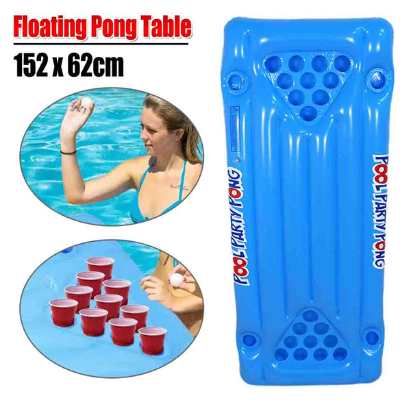 Inflatable Floating Pong Table Float Summer Pool Party Decorations Inflatable Pool Pong Table Pool Family Games for Pong