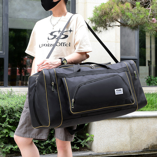 Oversized Duffle Travel Bag Storage Handbag Large Capacity Luggage Shoulder Women Fashion Bags Oxford Men Carry-on Bag Y8A