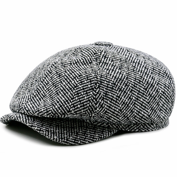 Dad Winter Large Flat Gatsby Driving Hat Wool Cabbie Hats Octagonal Hat Women Berets Ivy Cap Big Head Men Oversize Newsboy Caps