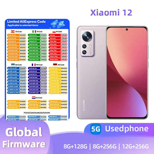 Xiaomi 12 5G Android 6.28-inch RAM 12GB ROM 256GB used phone