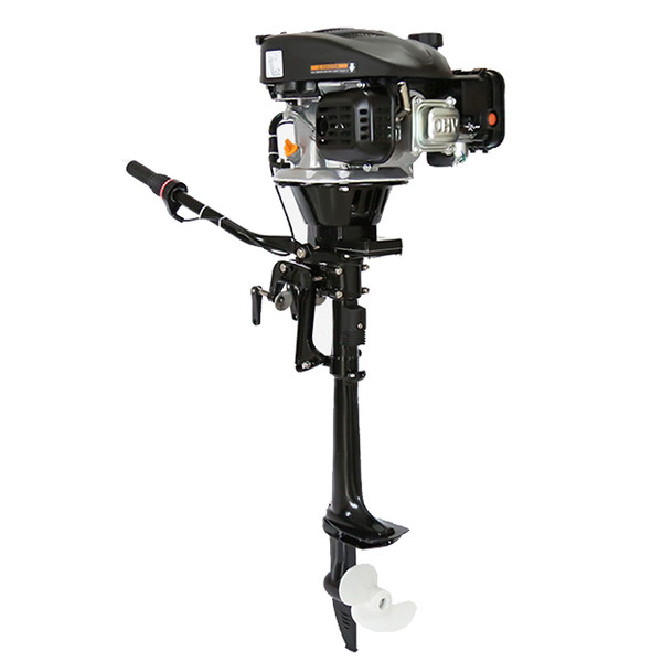 Hangkai 4-Stroke 5HP Outboard Motor 123CC Air Cooled Fishing Boat Engine for Yachts and Other Watercraft