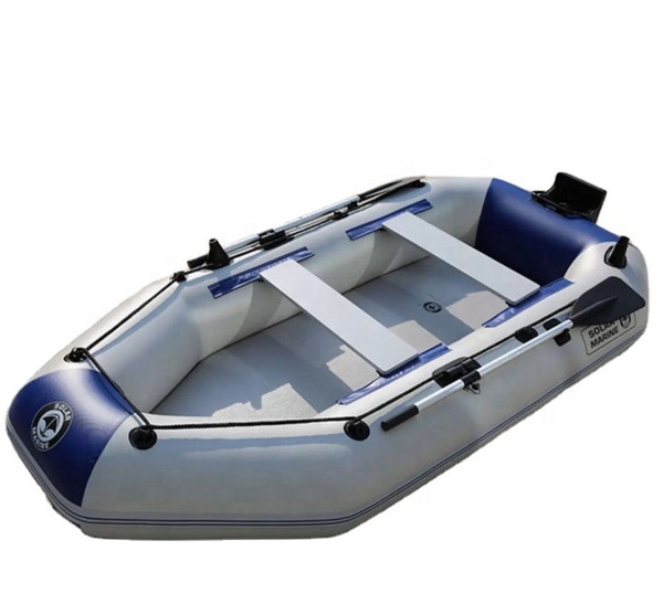 2.3M 2 Plus 1 Persons Inflatable Rafting and Fishing Boat with Oars + Motor Mount