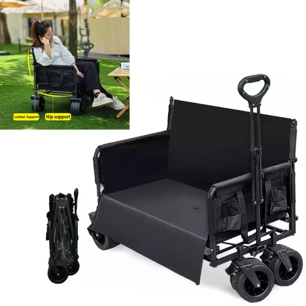 Outdoor multifunctional camping vehicle, stall, folding small cart, outdoor sofa, camping vehicle, multi-purpose folding vehicle