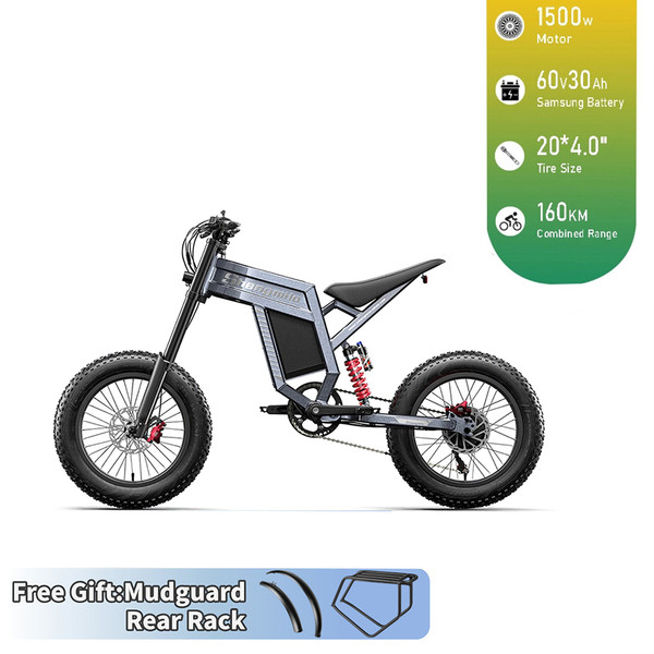 WindChaser Electric Bicycle with Extended Range-20-inch Fat Tires Off-Road Mountain Bike Beach Snow Electric Electric Bike