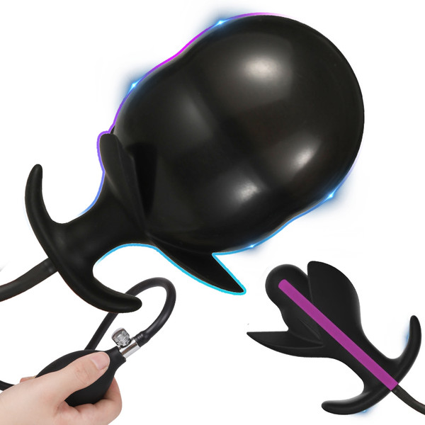 Adult Products Dildo for Anal Toy Expandable Butt Plug Silicone Massager Sex Toy for Women Men Inflatable Anal Plug Backyard Toy
