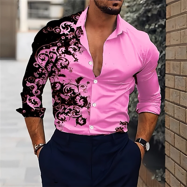 Men's shirt 9 color classic long-sleeved shirt Hawaiian shirt fashion casual shirt super large size XS-6XL fast delivery