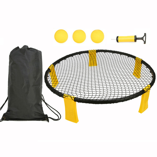 Mini Beach Volleyball Spike Game Balls Set Outdoor Team Sports Lawn Fitness Equipment Net With 3 Balls Outdoor Volleyball
