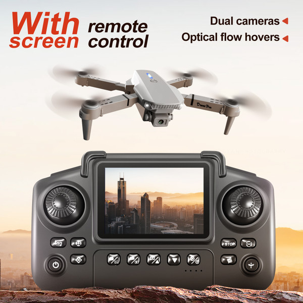 Cheap Hot E88 E99 Drone Toy for Beginner Remote Control With Screen Headless Mode Dual Camera Flow Hover Novices Brushless Motor