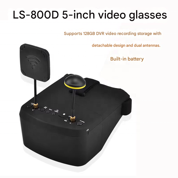 5.8G LS-800D 5.0-inch FPV Goggles with DVR Recording 40-channel Video Glasses Monitor DRONE CAMERA UAV COMPONENTS BOM SERVICE