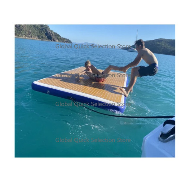 2025New Design Customized Air Dock 6 Person Inflatable Water Floating Island Platform