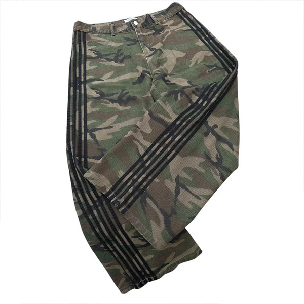 Retro Y2K Baggy Jeans Wide Leg Denim Pant Men's Camouflage Embroidered Striped Harajuku Sweatpants Women Hip Hop Streetwear Camo