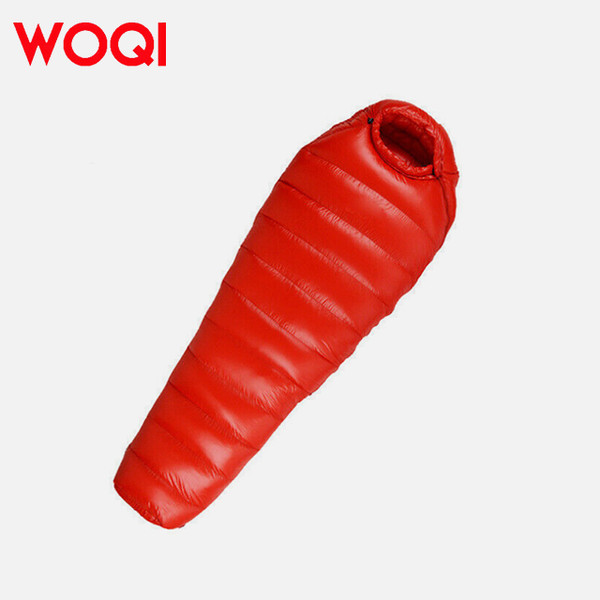 WOQI Filling 800g Duck Down Adult Outdoor Camping Seasonal Mummy Sleeping Bag