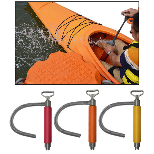Kayak Bilge Pump Portable Marine Kayak Bilge Hand Air Pump Manual Hand Water Drainage Pumps with Tube Boat Accessories