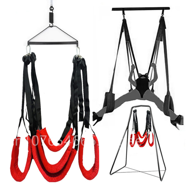 Hot Nylon Suspended Sex Swing Couples Erotic Sexual BDSM Bondage Restraint Indoor Sling Hanging Hammock Sex Toys For Woman Men