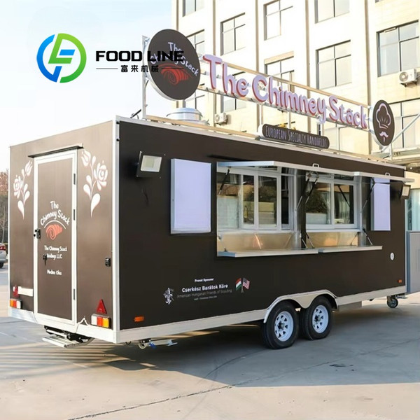 18ft Food Truck Concession Fully Equipped Fast Food Trailer Mobile Bbq Ice Cream Coffee Cart for Sale