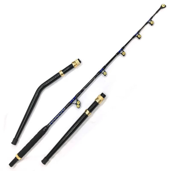 Topline 130LBS Deep Sea Saltwater Fish Fishing Tuna Shark Rods Big Game Bottom Fishing Ocean Boat Fishing Slow Action EVA Handle