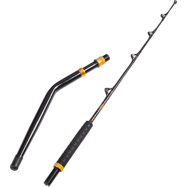 US Shipping 2-Piece Bent Butt Offshore Trolling Fishing Rod Big Game Roller Conventional Boat Saltwater Fishing Pole