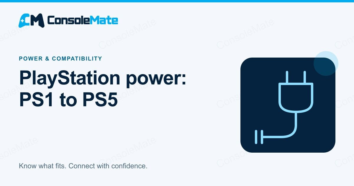 PlayStation Power Cables Explained: PS1 to PS5