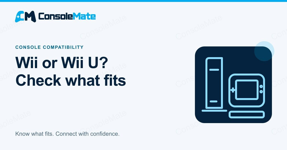 Wii vs Wii U: Which Cables and Power Supplies Fit Which Console?