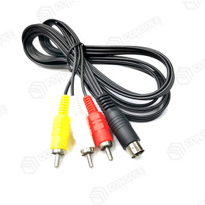 Composite RCA AV Cable for Sega Mega Drive 2 & 3 / Genesis — Stereo Audio & Video Lead (1.8m) – main product photo