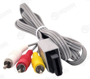 Composite RCA AV Cable for Nintendo Wii, Wii U & Wii Mini — Stereo Audio & Video Lead (1.8m)