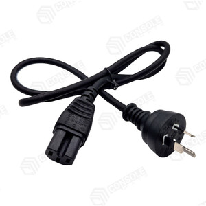 Notched C15 Power Cord - AU Plug Mains Lead for Kettles, Appliances & Equipment 1m