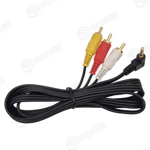 4 Pole 3.5mm to 3x RCA Composite AV Cable 1.5m - Camcorder Video Audio Lead