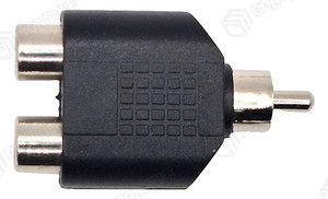 RCA Splitter Adaptor - 1 x RCA Plug to 2 x RCA Sockets | Y Adapter