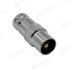 PAL Male Plug to BNC Female Socket Adaptor | TV Aerial to BNC Coax