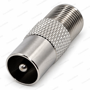 PAL Male Plug to F Type Female Socket Adaptor | TV Aerial to F Coax - main product photo