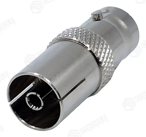 PAL Socket to BNC Socket Adaptor All-Female | TV Aerial to BNC Joiner