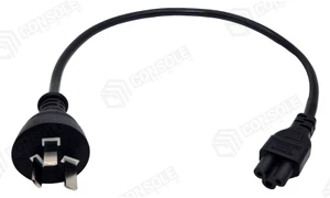 Short Clover Leaf Power Lead 0.5m | AU 3-Pin Mains Plug to IEC C5