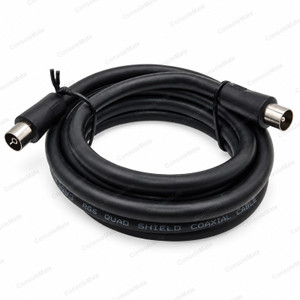 TV Antenna Extension Lead 1.8m | PAL Male to Female RG6 Quad Shield - Product photo
