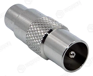 PAL Male Plug to RCA Female Socket Adaptor | TV Aerial Coax to Phono