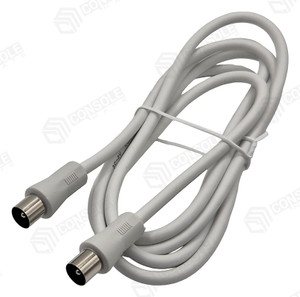 White TV Antenna Flylead 1.8m | PAL Male to Male Aerial Cable – main product photo