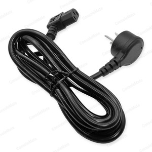 Right-Angle IEC C13 Power Lead 3m, Angled Both Ends | Flat AU 3-Pin Mains Plug