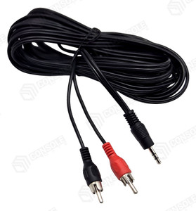 3.5mm to 2x RCA Audio Cable 5 Metre - Long Stereo Adaptor Lead