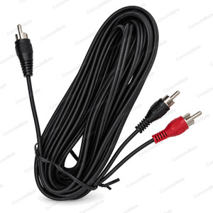 RCA Y Splitter Cable 5m | 1 RCA Male to 2 RCA Male Subwoofer Lead – Complete 5m RCA Y cable main photograph