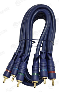 1.5m Component Video Cable | 3 x RCA to 3 x RCA Gold Plated YPbPr Lead