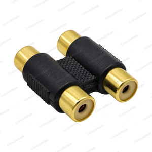 Dual RCA Coupler Gold Plated - Twin Female Socket Stereo Cable Joiner