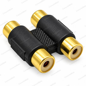 Dual RCA Coupler Gold Plated - Twin Female Socket Stereo Cable Joiner – main product photo