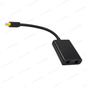 Toslink Optical Splitter, 1 In 2 Out | Plug on Short Lead to Two Sockets — product gallery image 1 of 9