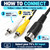 Composite RCA AV Cable for Sega Mega Drive 1 / Genesis 1 / Master System 1 (1.8m) – video and mono audio connection guide – image 3