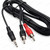3.5mm to 2x RCA Audio Cable 3 Metre - Stereo Adaptor Lead - Product detail photo – image 4