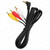 4 Pole 3.5mm to 3x RCA Composite AV Cable 1.5m - Camcorder Video Audio Lead - Upright full cable view – image 5