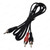 Subwoofer Y Splitter Cable 1.2m - 1 Male RCA to 2 Male RCA Audio Lead – Cable and plug detail – image 7