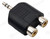 3.5mm Stereo Plug to 2 x RCA Sockets Adaptor | Aux to Phono Y Splitter – image 2
