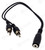 2 x RCA Plugs to 3.5mm Stereo Socket Adaptor Lead | 10cm Shielded – image 5