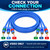1.5m Component Video Cable | Heavy-Duty Blue, 3 x RCA to 3 x RCA Gold Plated 75 Ohm OFC – product photo – image 2